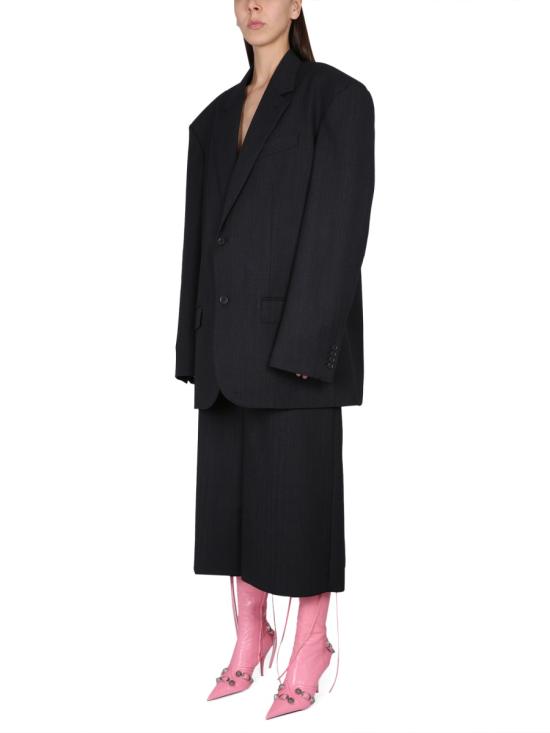  발렌시아가 스트레이트 팬츠 725514 TNT421000 BLACK - BALENCIAGA