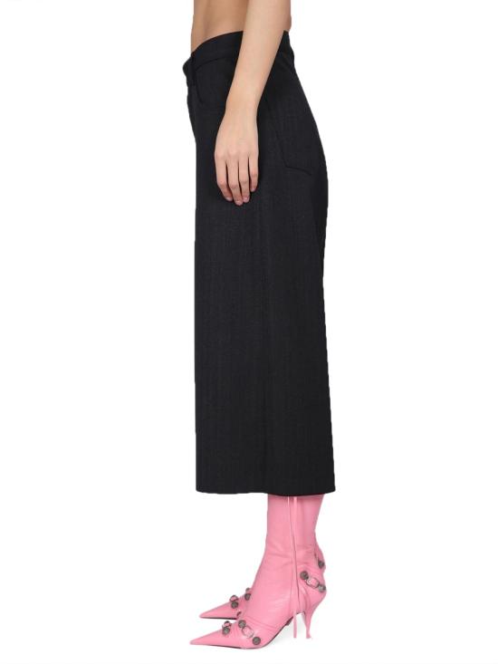  발렌시아가 스트레이트 팬츠 725514 TNT421000 BLACK - BALENCIAGA
