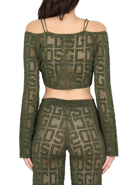  지씨디에스 긴팔 티셔츠 SS23W380921 MIX MILITARY GREEN - GCDS