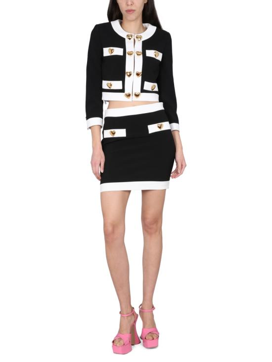  모스키노 숏 스커트 01180424 4555 BLACK - MOSCHINO