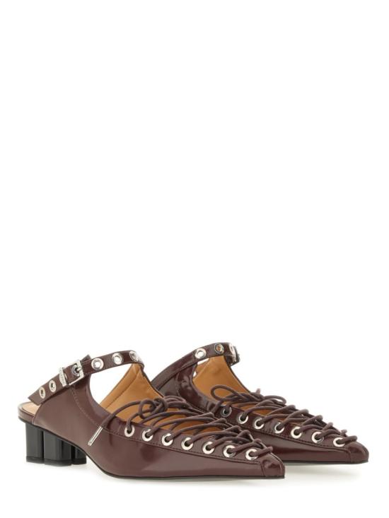 25FW 가니 플랫 슈즈 S3039 730 Burgundy - GANNI