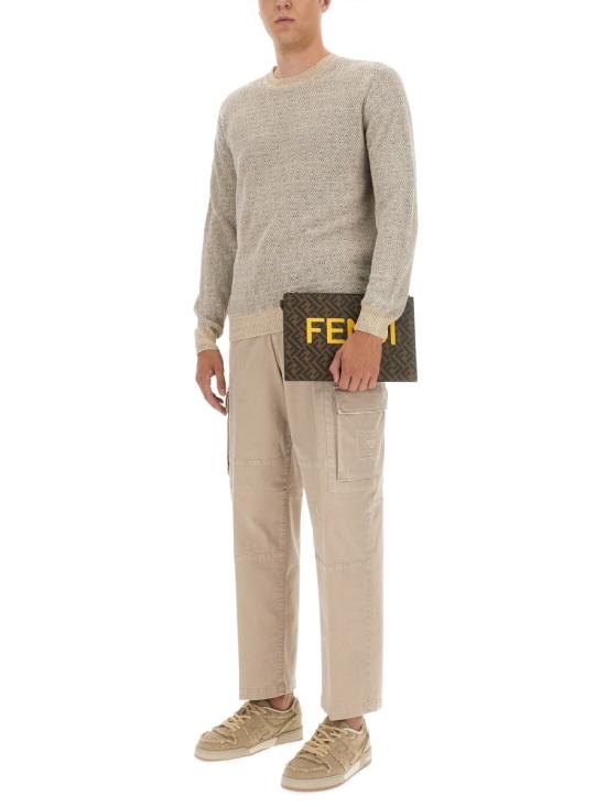 26FW 펜디 개버딘 트라우저 FB0886 AO6YF1LU2 BEIGE - FENDI