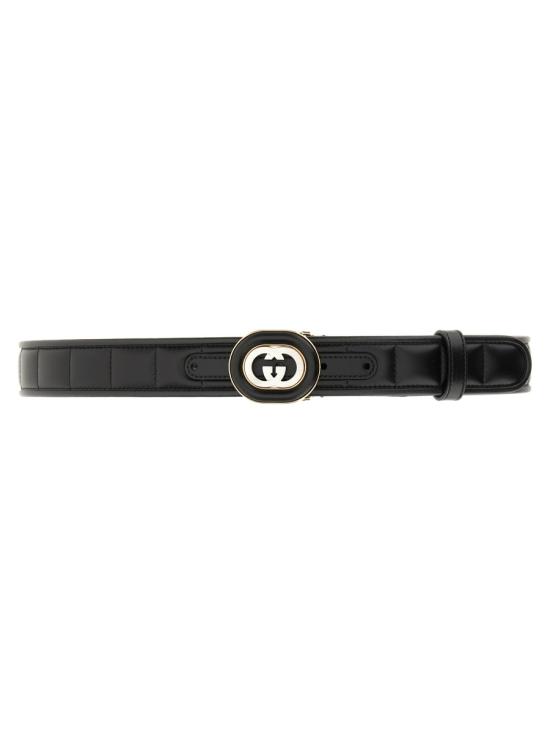 26FW 구찌 인터로킹 G 버클 벨트 748894 AAB9R1000 BLACK