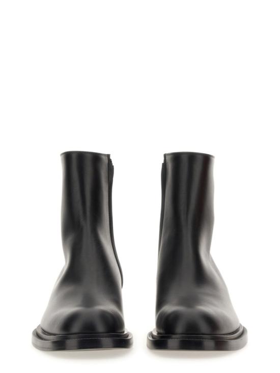  알렉산더 맥퀸 쿠반 스택 가죽 앵클 부츠 750383 WIDY01000 Black - ALEXANDER MCQUEEN