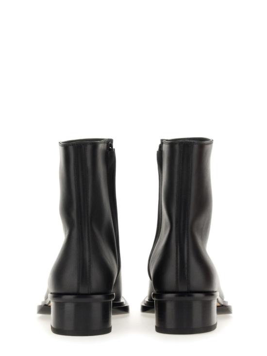  알렉산더 맥퀸 쿠반 스택 가죽 앵클 부츠 750383 WIDY01000 Black - ALEXANDER MCQUEEN