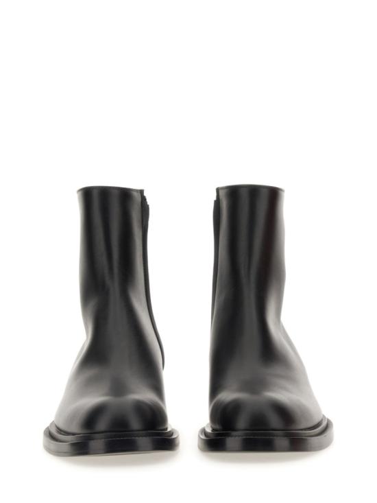  알렉산더 맥퀸 쿠반 스택 가죽 앵클 부츠 750383 WIDY01000 Black - ALEXANDER MCQUEEN