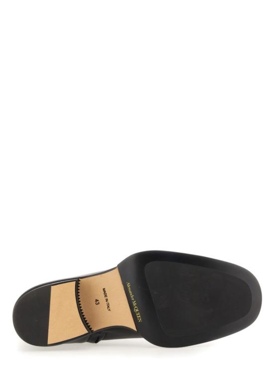  알렉산더 맥퀸 쿠반 스택 가죽 앵클 부츠 750383 WIDY01000 Black - ALEXANDER MCQUEEN