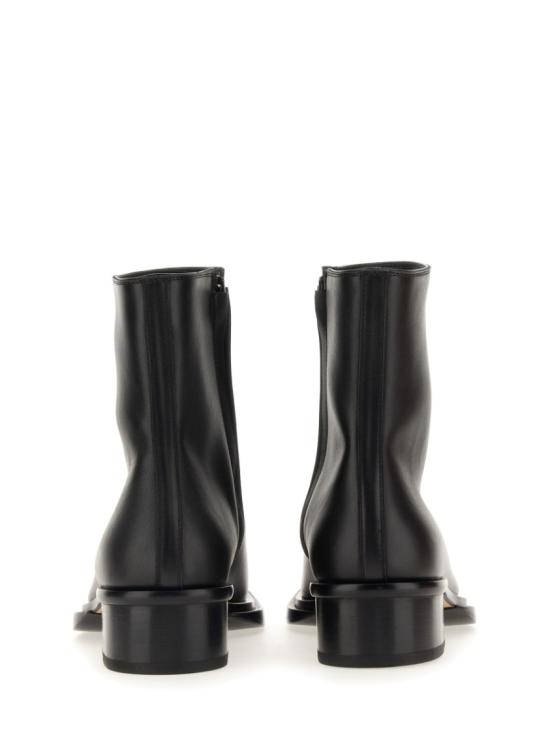  알렉산더 맥퀸 쿠반 스택 가죽 앵클 부츠 750383 WIDY01000 Black - ALEXANDER MCQUEEN