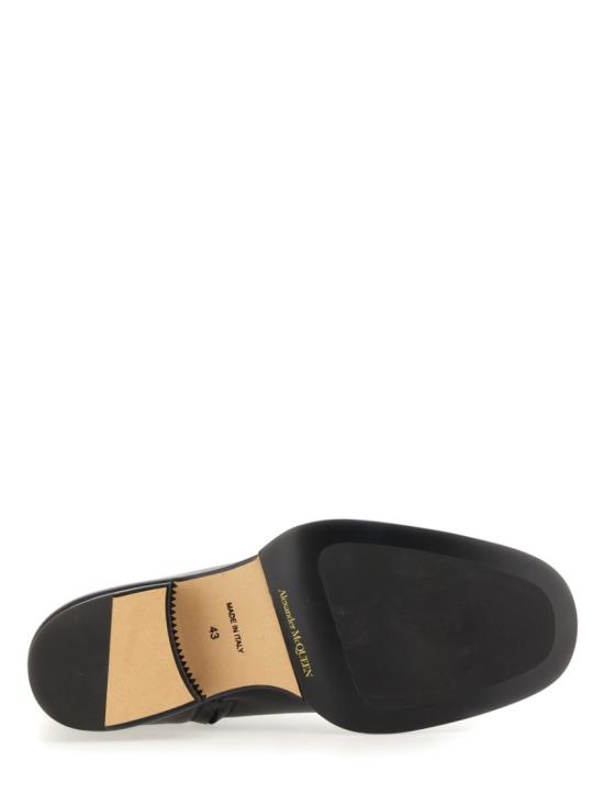  알렉산더 맥퀸 쿠반 스택 가죽 앵클 부츠 750383 WIDY01000 Black - ALEXANDER MCQUEEN