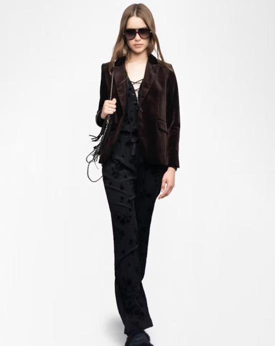 25FW 자딕앤볼테르 스트레이트 팬츠 WWPA01877 011 Black - ZADIG & VOLTAIRE