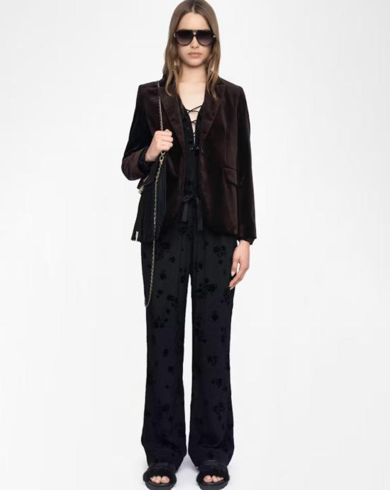 25FW 자딕앤볼테르 스트레이트 팬츠 WWPA01877 011 Black - ZADIG & VOLTAIRE