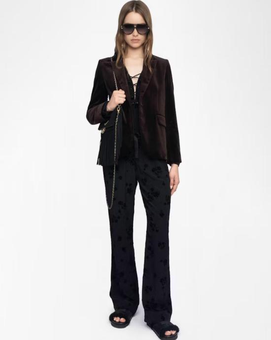 25FW 자딕앤볼테르 스트레이트 팬츠 WWPA01877 011 Black - ZADIG & VOLTAIRE
