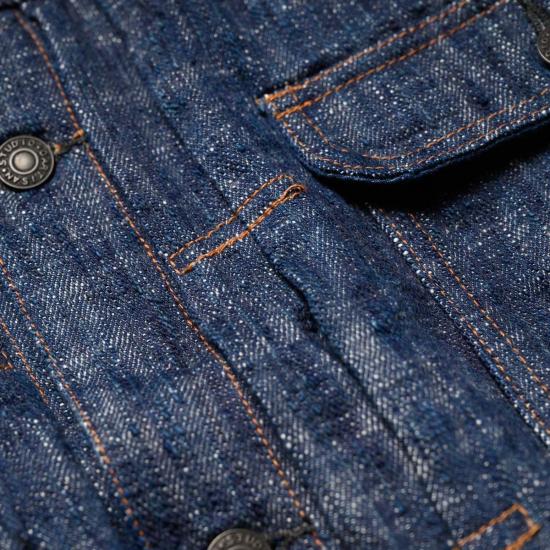  스튜디오 다치산 데님 자켓 Studio D'artisan D4603 "Sou Ai" 15oz 트윈 인디고 셀비지 데님 타입 II 재킷 - STUDIO D'ARTISAN