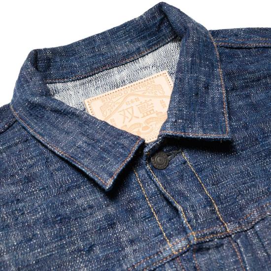  스튜디오 다치산 데님 자켓 Studio D'artisan D4603 "Sou Ai" 15oz 트윈 인디고 셀비지 데님 타입 II 재킷 - STUDIO D'ARTISAN
