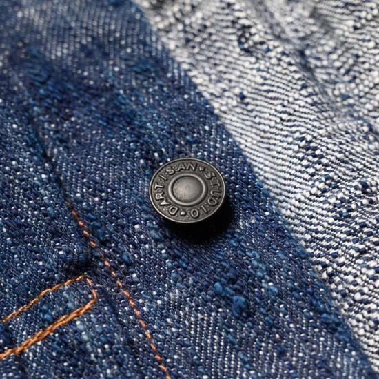  스튜디오 다치산 데님 자켓 Studio D'artisan D4603 "Sou Ai" 15oz 트윈 인디고 셀비지 데님 타입 II 재킷 - STUDIO D'ARTISAN