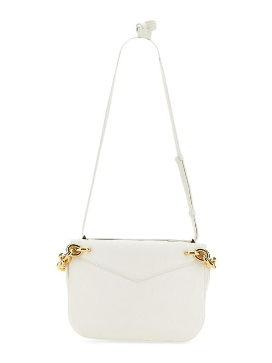  보테가베네타 해머드 레더 크로스바디백 667398V12M09009 White - BOTTEGA VENETA