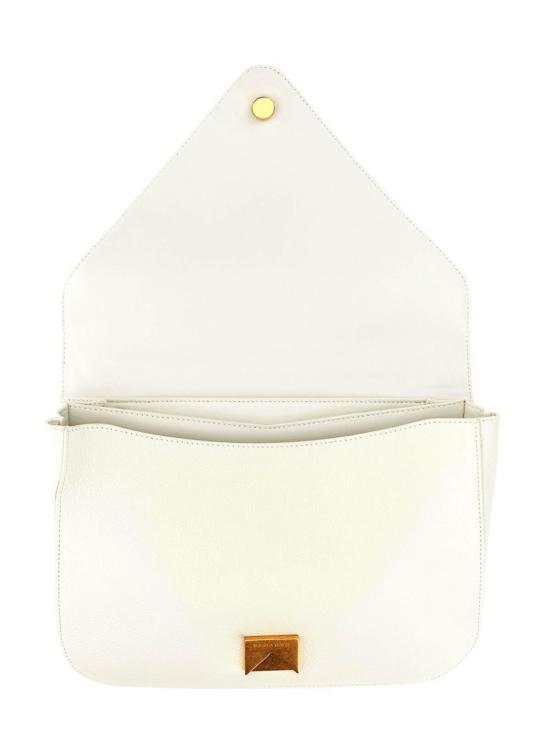  보테가베네타 해머드 레더 크로스바디백 667398V12M09009 White - BOTTEGA VENETA