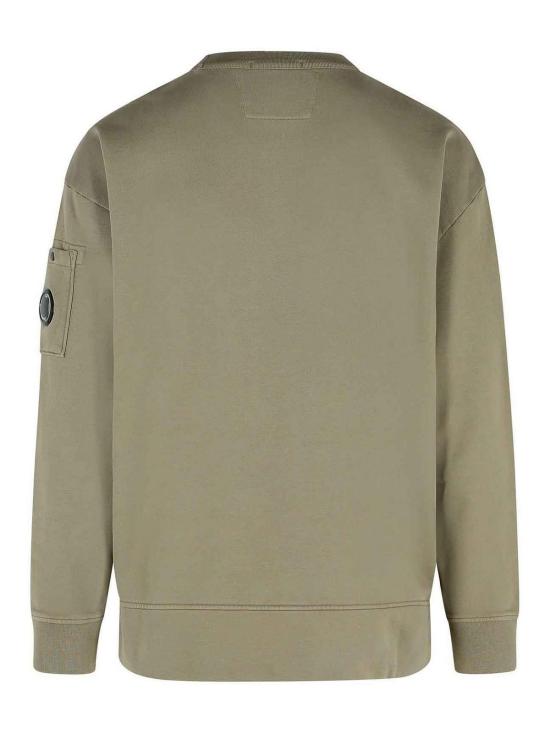  씨피 컴퍼니 브러쉬드 & 에머라이즈드 다이애그널 플리스 박시 크루넥 스웨트셔츠 19CMSS058A006372G356 Grey - C.P. COMPANY