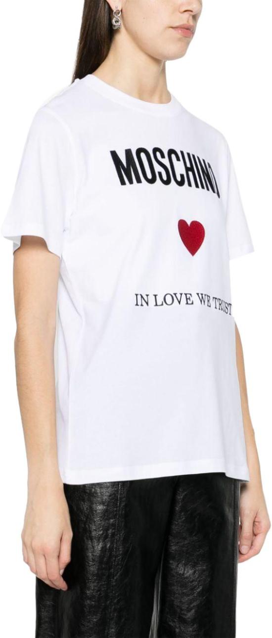  모스키노 반팔 티셔츠 J070305412001 WHITE - MOSCHINO