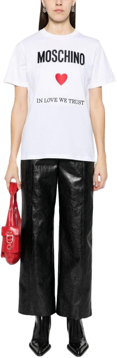  모스키노 반팔 티셔츠 J070305412001 WHITE - MOSCHINO