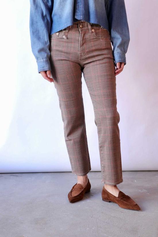  알13 데님 팬츠 R13 로미오 진 브라운 글렌 플래드