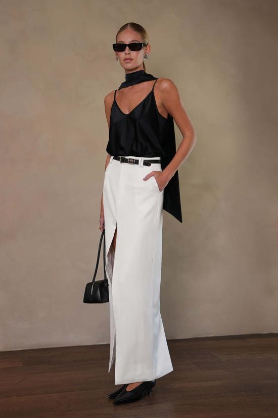  파렌테지 캐미솔 알리나 실크 스카프 탑