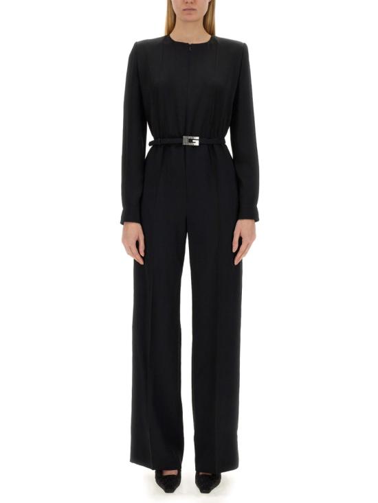 26SS 구찌 비스코스 스퀘어 G 벨트 점프수트 761518 Z8BOX1000 BLACK