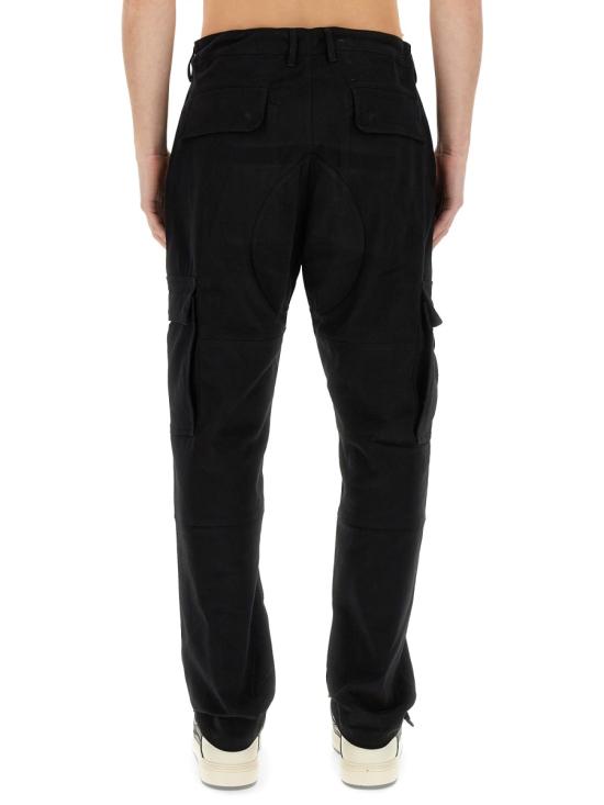  마르셀로 불론 스트레이트 팬츠 CMCF014S24FAB001 1001 BLACK - MARCELO BURLON