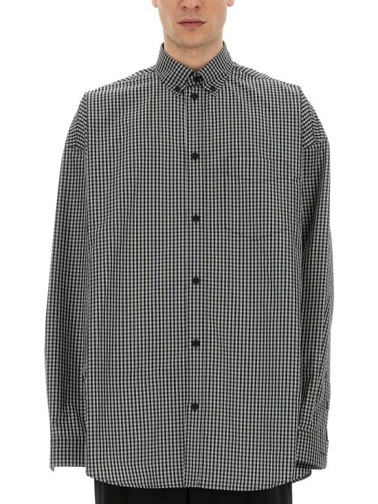26FW 발렌시아가 체크 오버사이즈 셔츠 725377 TLM111070 BLACK