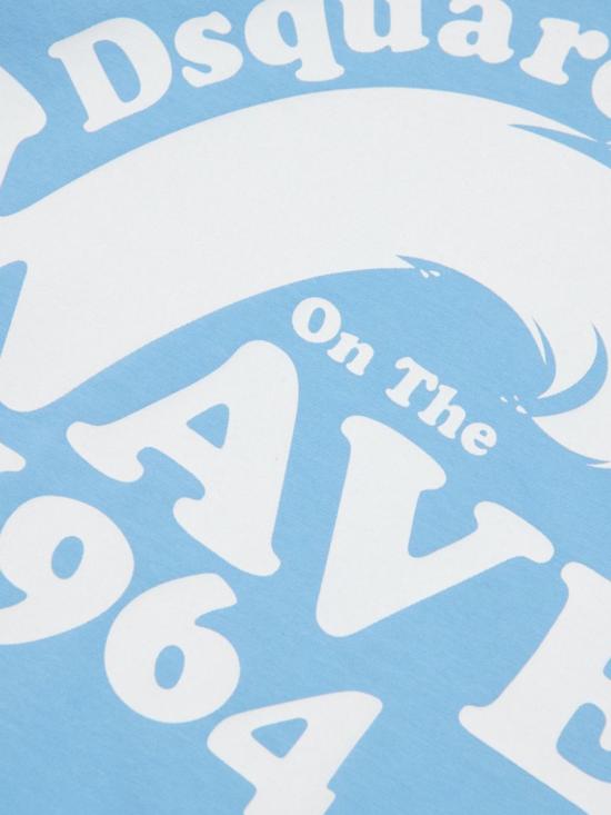  [키즈] 디스퀘어드2 티셔츠 DQ2099K D00MVDQ824 BABY BLUE - DSQUARED2
