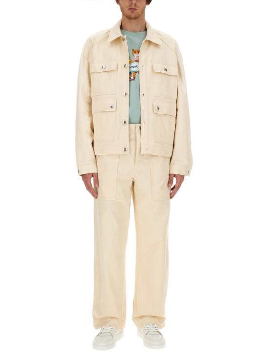  메종키츠네 스트레이트 팬츠 MM01110WW5007 P705 IVORY - MAISON KITSUNE