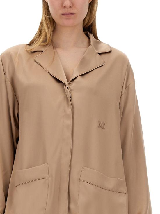 26FW 막스마라 피아노포르테 바사이오 실크 파자마 셔츠 2411191014600 214012 BEIGE - MAX MARA