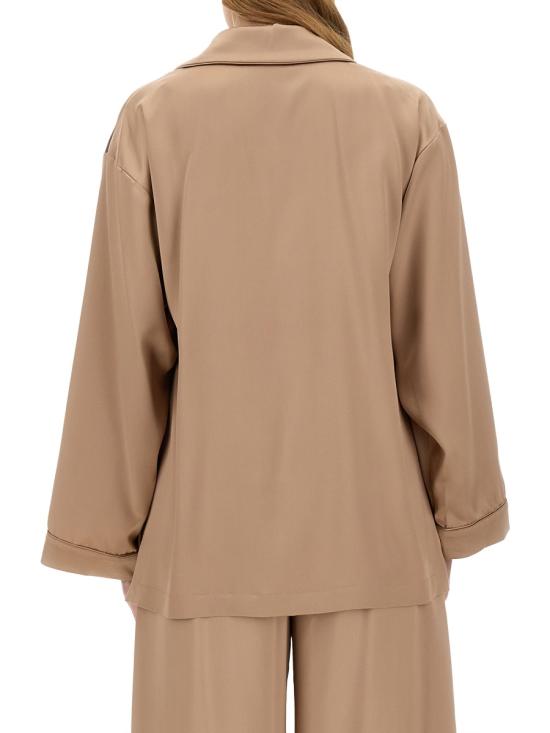 26FW 막스마라 피아노포르테 바사이오 실크 파자마 셔츠 2411191014600 214012 BEIGE - MAX MARA