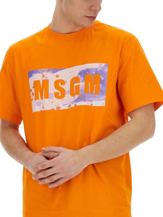  엠에스지엠 반팔 티셔츠 3640MM138 24700210 ORANGE - MSGM