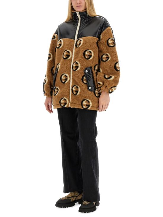 26SS 구찌 GG 울 플리스 자카드 집 자켓 767009 XJF7Q2184 BEIGE - GUCCI