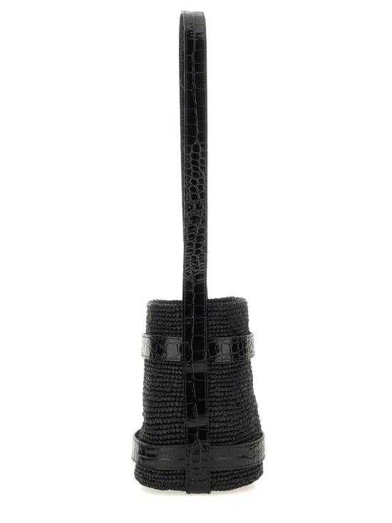  마네비 숄더백 L9 8CT RAFFIA LEATHERBLACK BLACK - MANEBI