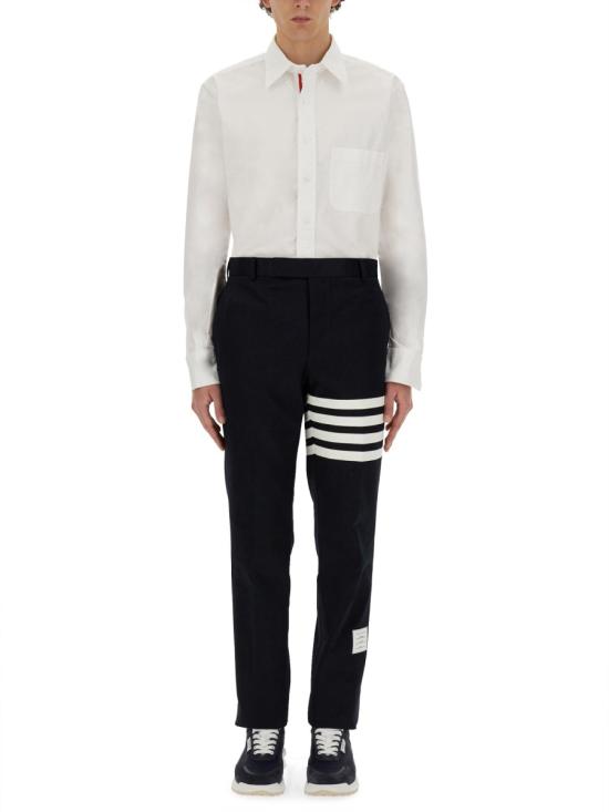 25FW 톰브라운 옥스포드 클래식 그로그랭 플래킷 셔츠 MWL010E F0313100 WHITE - THOM BROWNE