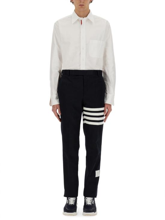 25FW 톰브라운 옥스포드 클래식 그로그랭 플래킷 셔츠 MWL010E F0313100 WHITE - THOM BROWNE