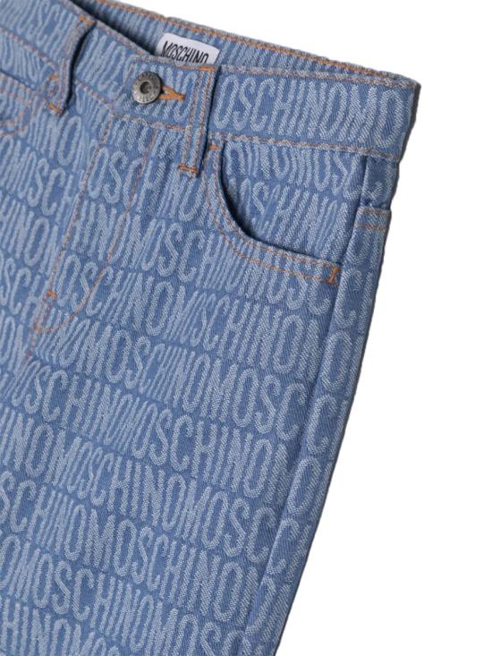  [키즈] 모스키노 스트레이트 팬츠 HMP05XK L0E2886198 DENIM - MOSCHINO