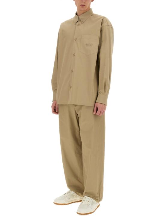 26SS 구찌 헤비 코튼 포플린 트라우저 762088 ZAOSO1505 BROWN - GUCCI