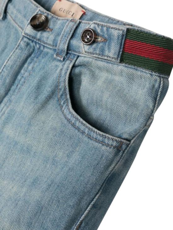 26FW [키즈] 구찌 스트레이트 팬츠 759866K XDCRW4447 BLUE - GUCCI
