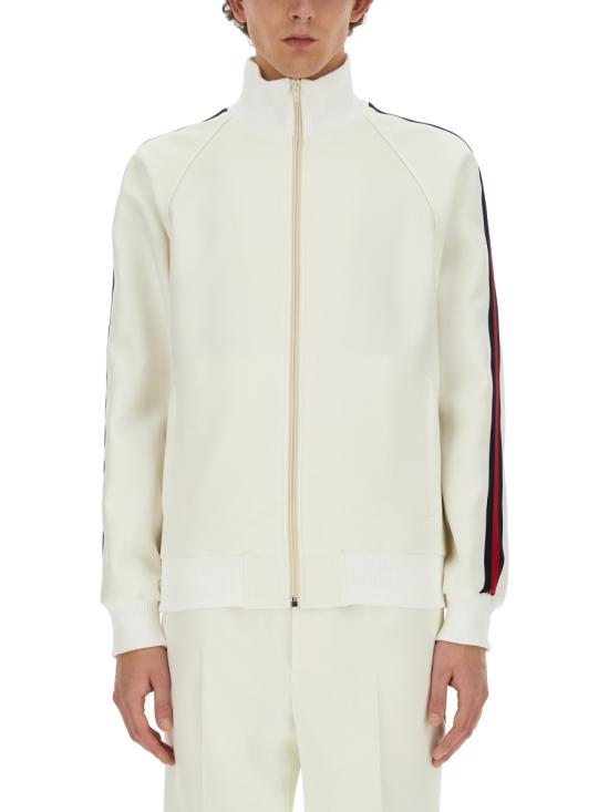 26FW 구찌 플루이드 드릴 집 자켓 762790 ZAPQR9799 WHITE
