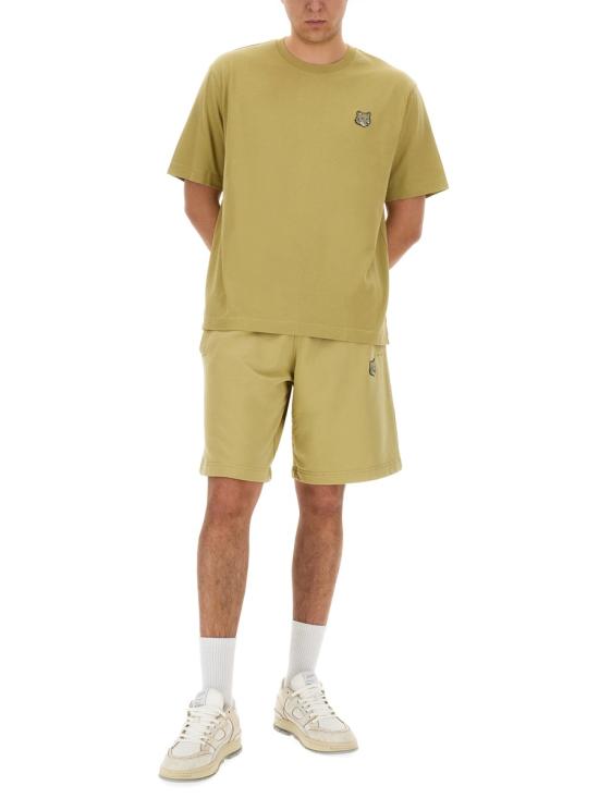 26SS 메종키츠네 볼드 폭스 헤드 패치 오버사이즈 티셔츠 LM00107KJ0119 P357 BEIGE - MAISON KITSUNE