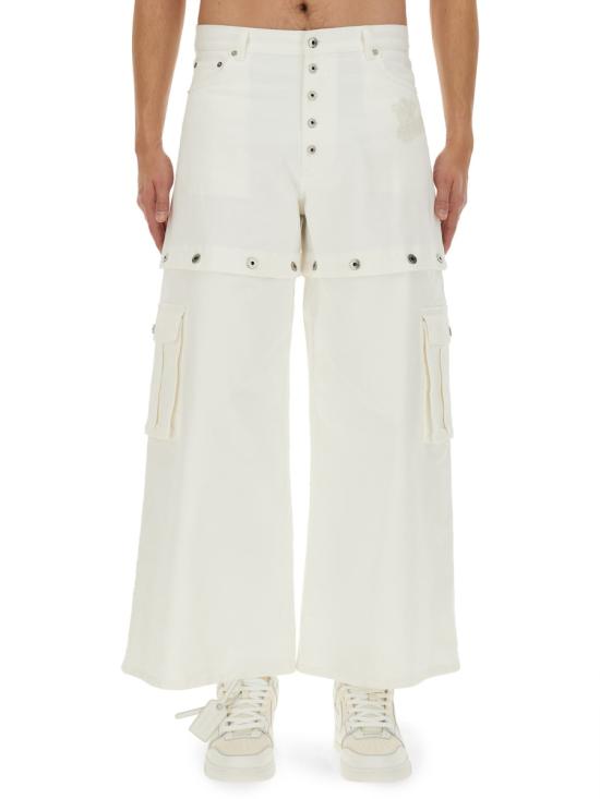  오프화이트 데님 팬츠 OMYA183 S24DEN0010202 WHITE