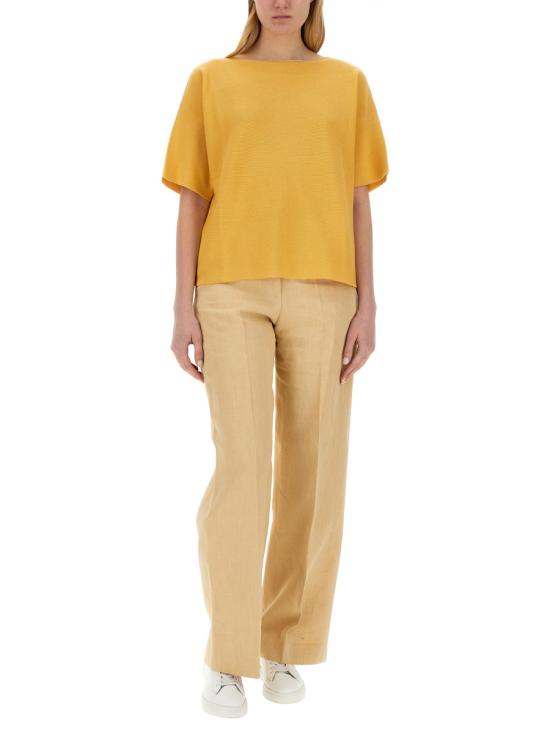  파비아나 필리피 와이드 넥라인 릴랙스드 핏 코튼 탑 MAD264F097 D2904030 ORANGE - FABIANA FILIPPI