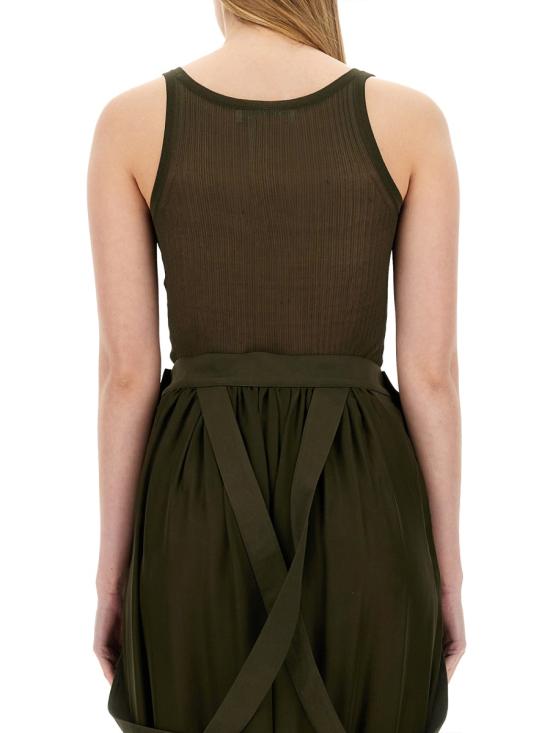 26FW 막스마라 바리스타 실크 리브 탱크탑 2411361043600 151005 GREEN - MAX MARA