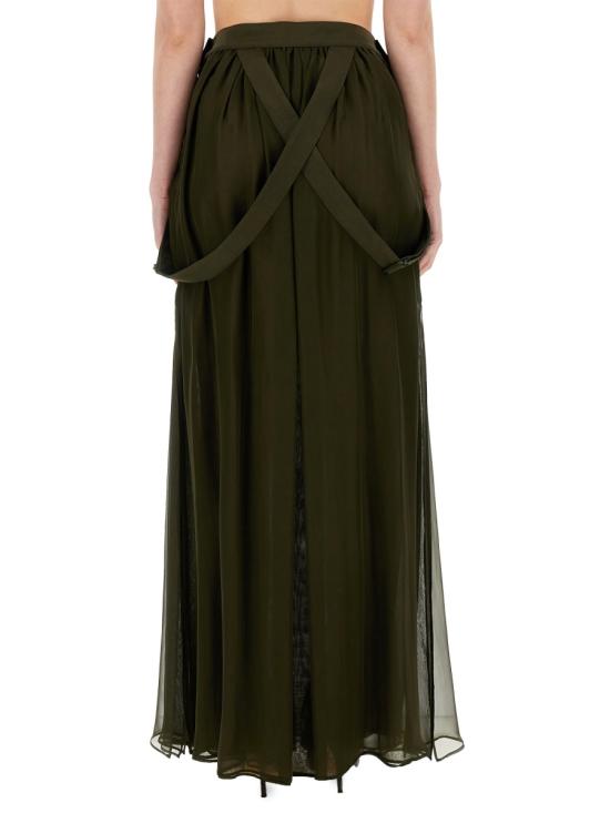 26FW 막스마라 제디 시폰 맥시 스커트 2411101053600 021034 MILITARY GREEN - MAX MARA