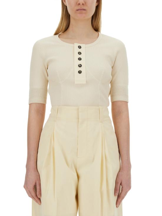 26SS 보테가베네타 반팔 티셔츠 779195 V3Z609028 IVORY