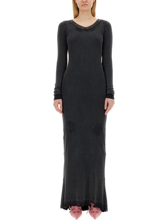  발렌시아가 롱 원피스 791803 TQVE11055 BLACK