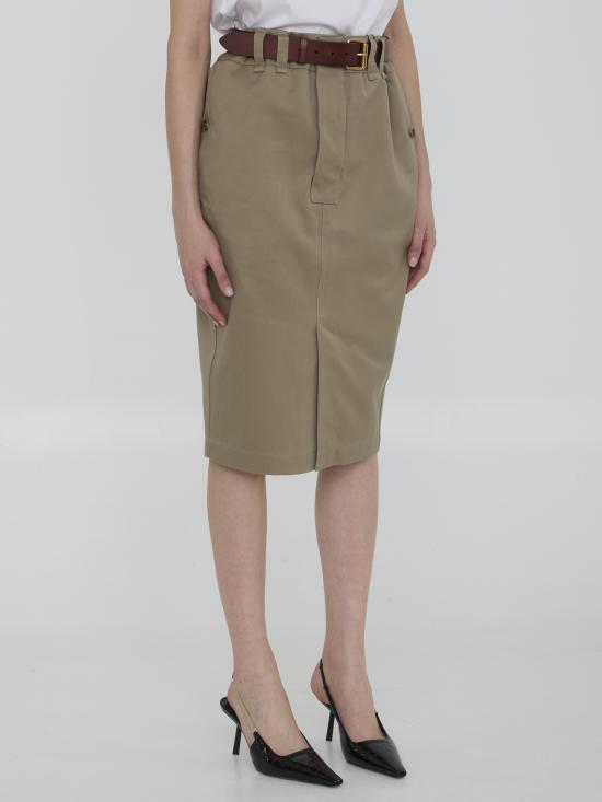 25FW 생로랑 미디 스커트 785389 Y9I249039 BEIGE - SAINT LAURENT